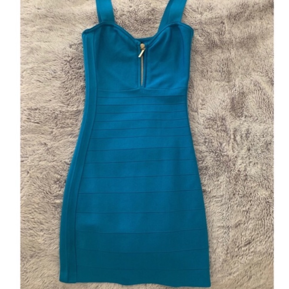 New with tags MARCIANO TURQUOISE BANDAGE DRESS